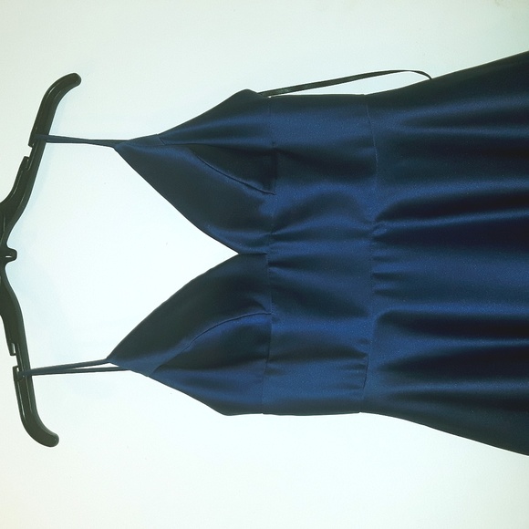 Deep Blue Prom Dress - Picture 2 of 8
